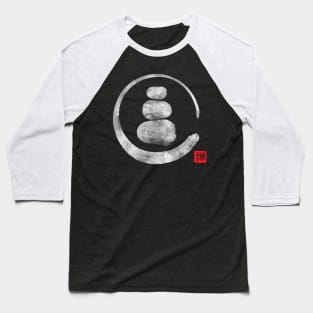 Zen Enso Circle and Zen stones Baseball T-Shirt